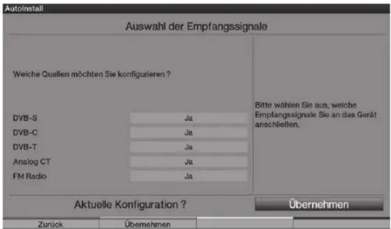 TECHNISAT HDTV 40 Plus - Vastaanottosignaalien valinta - 1