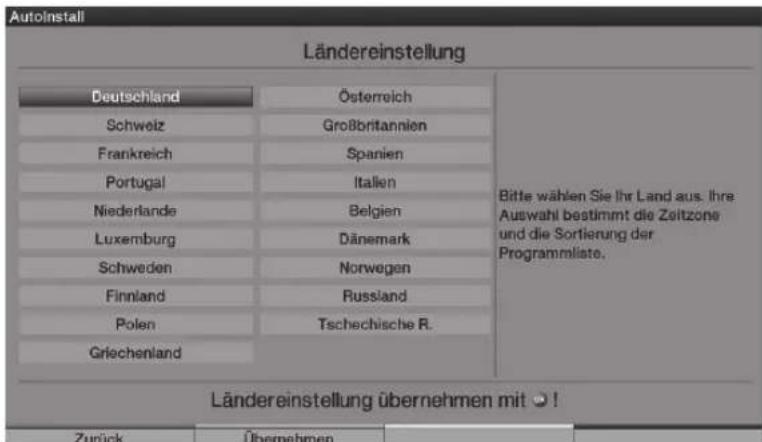 TECHNISAT HDTV 40 Plus - Setting the country - 1