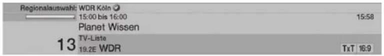 TECHNISAT HDTV 40 Plus - Selection of a regional programme - 1