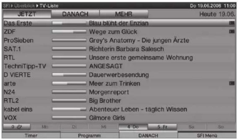 TECHNISAT HDTV 40 Plus - Elektronische programmagids oproepen/verlaten - 1