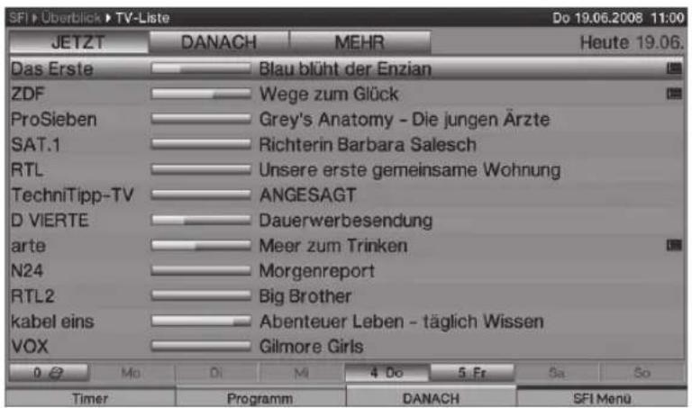 TECHNISAT HDTV 40 Plus - BkIouHe/ByIKIOueHne yHKcN 3JeKtpoHHn nporpaMMb TeJenepeDa - 1