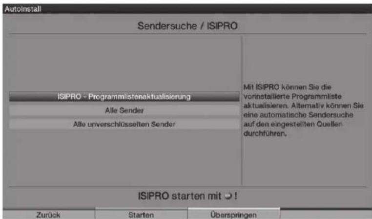 TECHNISAT HDTV 40 Plus - Station search run / ISIPRO (vain DVB-S:ssa ASTRA 19.2° East) - 1