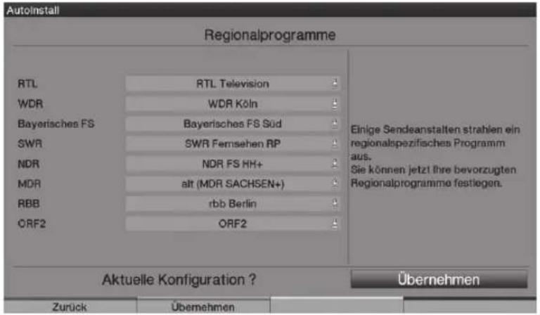 TECHNISAT HDTV 40 Plus - Chaines régionales - 1