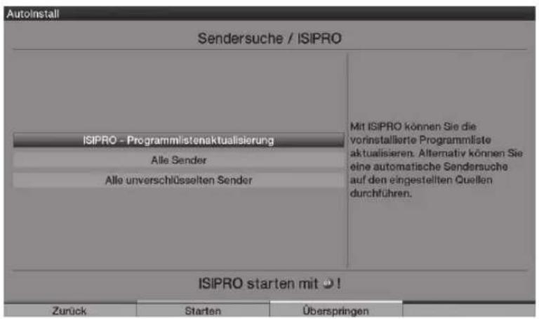 TECHNISAT HDTV 46 - Trwa wyszukiwanie stacji / ISIPRO (tylko dla DVB-S z satelity ASTRA 19.2° East) - 1