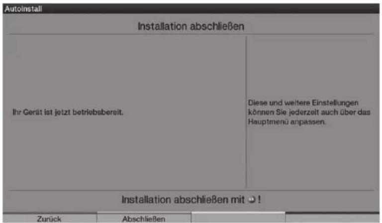 TECHNISAT HDTV 46 - Avslutte installasjonsveilederen - 1