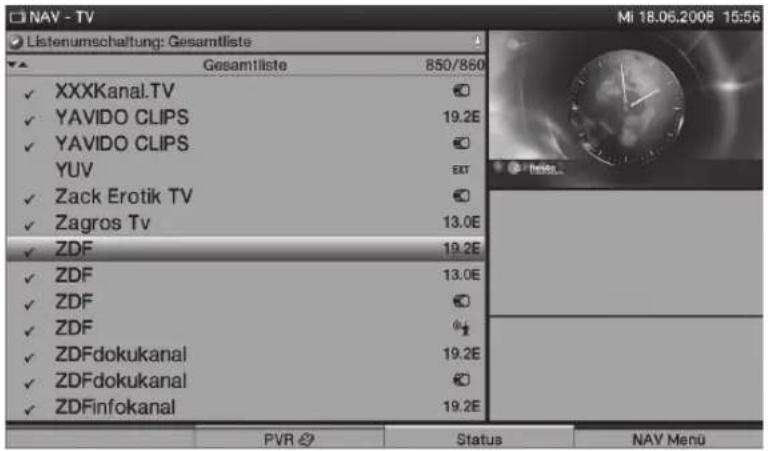 TECHNISAT HDTV 46 - Seleccionar lista - 1