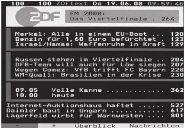 TECHNISAT HDTV 46 - Tekst-TV - 1