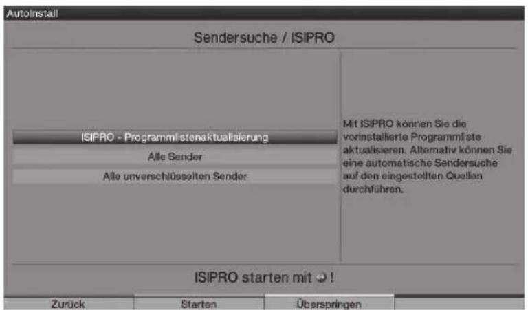 TECHNISAT HDTV 46 - Recherche de Stations / ISIPRO (uniquement en DVB-S par le satellite ASTRA 19.2° Est) - 1