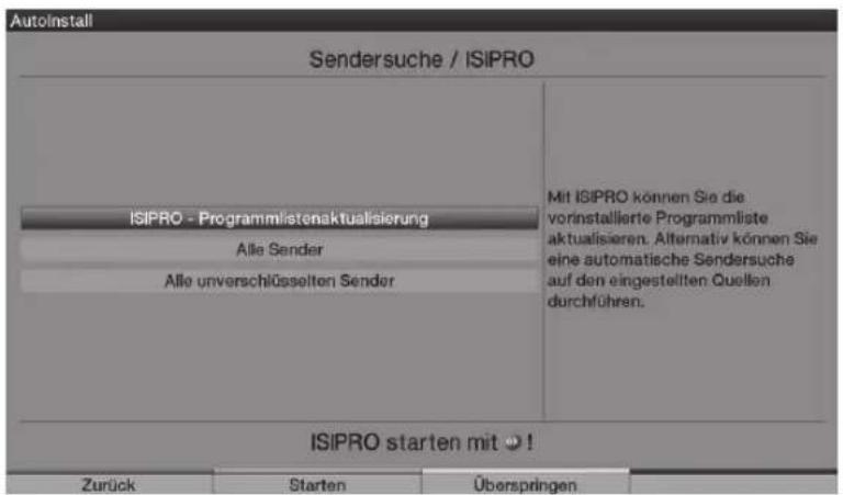 TECHNISAT HDTV 46 - Αναζήτηση καναλιών / ISIPRO μόνο για DVB-S μέσω Astra 19.2° Ανατολικά - 1