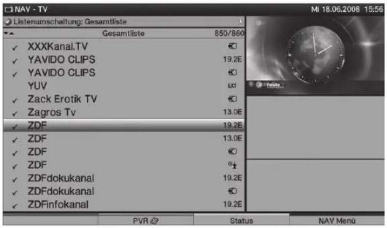TECHNISAT HDTV 46 - Luettelon valinta - 1