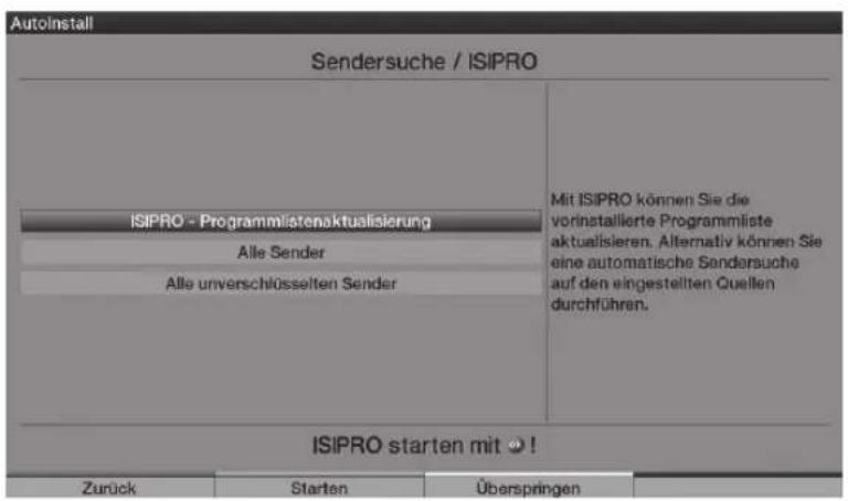 TECHNISAT HDTV 46 - Kanalen zoeken / ISIPRO (alleen voor DVB-S via ASTRA 19.2° oost) - 1