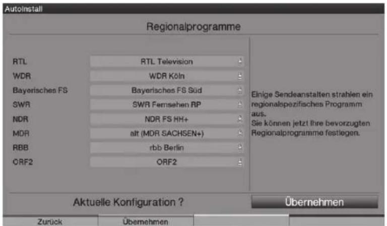 TECHNISAT HDTV 46 - Chaînes régionales - 1