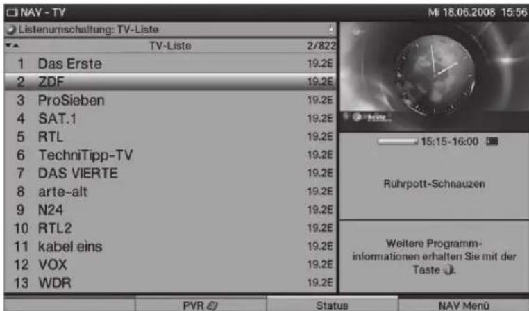 TECHNISAT HDTV 46 - Ved å bruke programlisten - 1