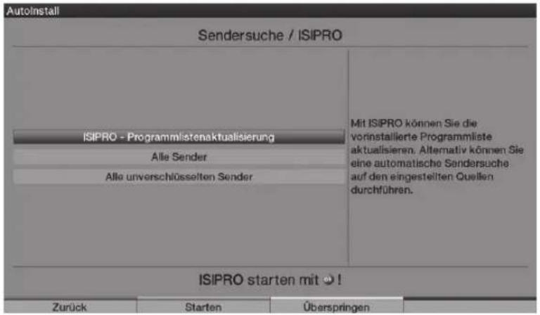 TECHNISAT HDTV 46 - Stationsøgning/ISIPRO (kun for DVB-S via ASTRA 19.2° East) - 1