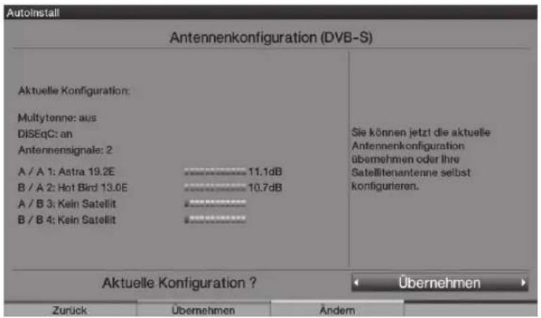 TECHNISAT HDTV 46 - Konfigurace antény (DVB-S) - 1