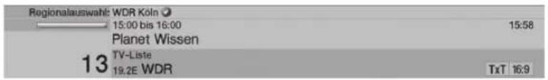 TECHNISAT HDTV 46 - Volba regionálního programu - 1