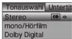 TECHNISAT HDTV 46 - Selección de un idioma distinto/opción de sonido - 1