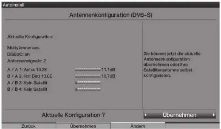 TECHNISAT HDTV 46 - Antenna konfigurálása (DVB-S) - 1