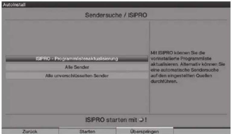 TECHNISAT HDTV 46 - Stasjonssøk/ ISIPRO (kun for DVB-S via ASTRA 19.2° ∅st) - 1