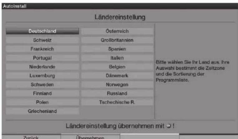 TECHNISAT HDTV 46 - Setting the country - 1