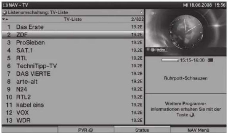 TECHNISAT HDTV 46 - С помощью списка программ - 1