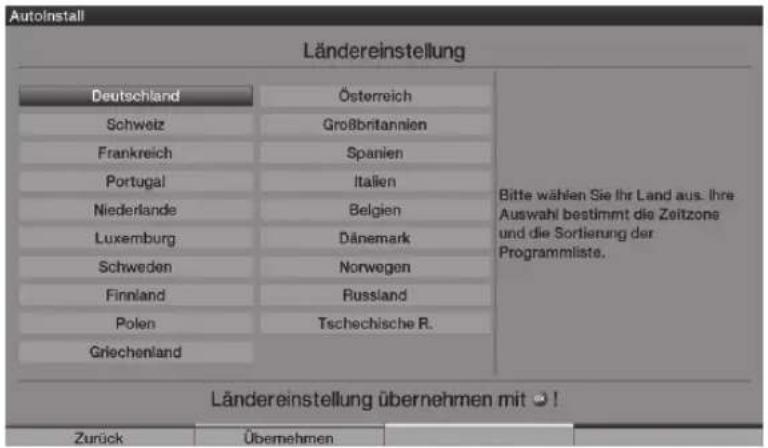TECHNISAT HDTV 46 - Configurar el país - 1