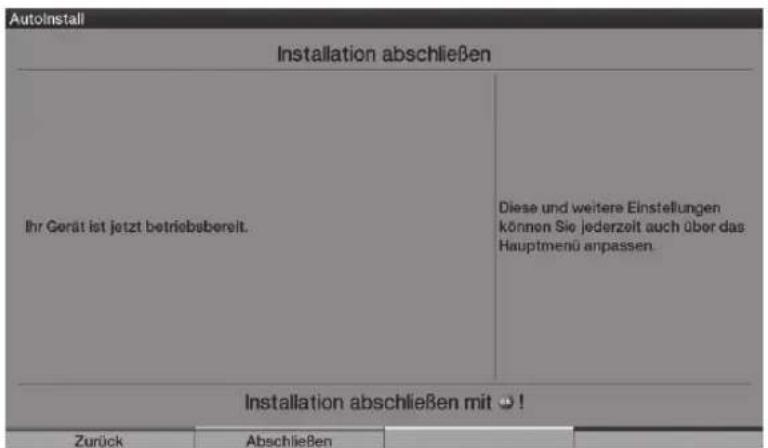 TECHNISAT HDTV 46 - Avsluta installationsassistenten - 1