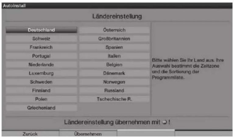 TECHNISAT HDTV 32 Plus - Ustawianie kraju - 1