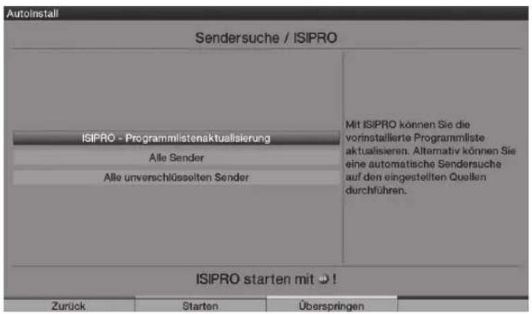TECHNISAT HDTV 32 Plus - Recherche de Stations / ISIPRO [uniquement en DVB-S par le satellite ASTRA 19.2° Est] - 1