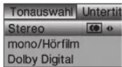 TECHNISAT HDTV 32 Plus - Selection of a different language/sound option - 1