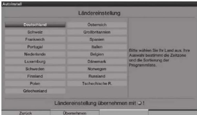 TECHNISAT HDTV 32 Plus - Az ország beállitása - 1
