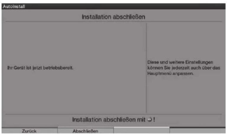 TECHNISAT HDTV 32 Plus - Beeindigen van de installment-assistant - 1