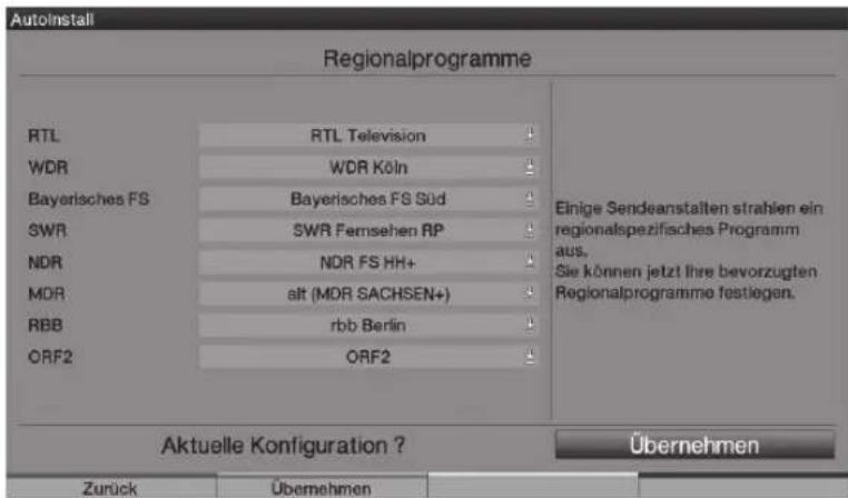 TECHNISAT HDTV 32 Plus - Regionale programmer - 1