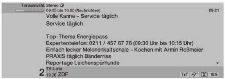 TECHNISAT HDTV 32 Plus - Vis tids- og programinformation/yderligere programinformation - 1