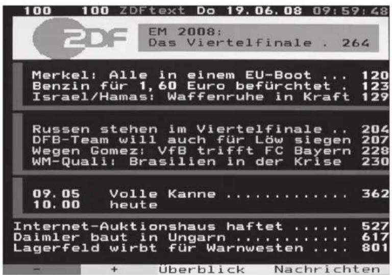 TECHNISAT HDTV 32 Plus - Encendido/apagado del teletexto - 1