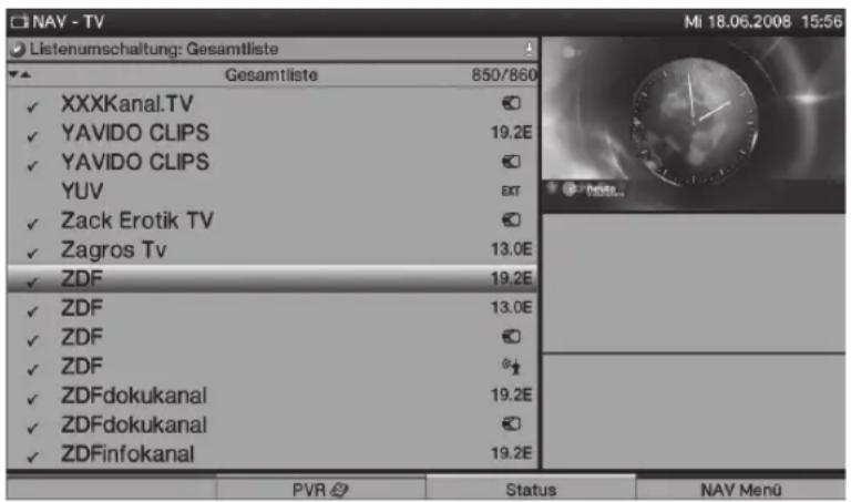 TECHNISAT HDTV 32 Plus - Sélection de la liste - 1
