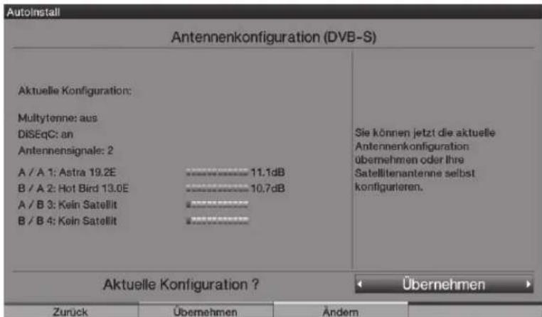 TECHNISAT HDTV 32 Plus - Antenna konfiguralása (DVB-S) - 1
