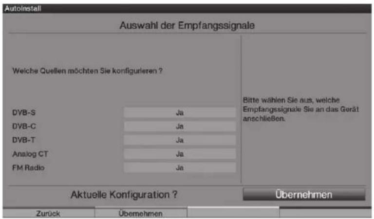 TECHNISAT HDTV 32 Plus - Selection of the reception signals - 1
