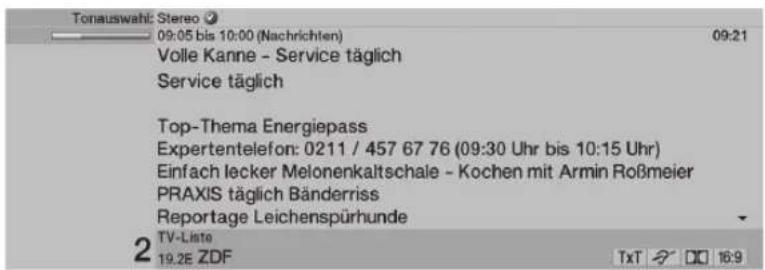 TECHNISAT HDTV 32 Plus - OTo6paXeHne INΦOpMaUu O BpeMeH N pOporpaMMe/ДоПОнHtEиьХСБeDEHn O npOporpaMMe - 2