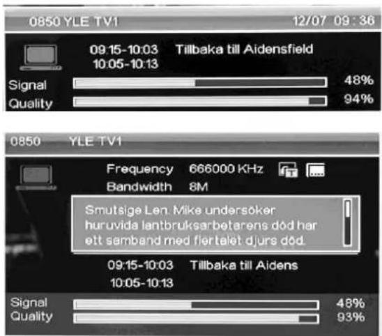 Ricatech RLEDTV24 - Informations des programmes - 1
