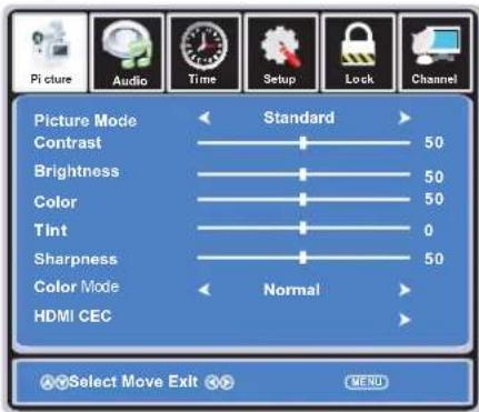 JENSEN 14 SERIES - Customizing the PICTURE Settings - 1