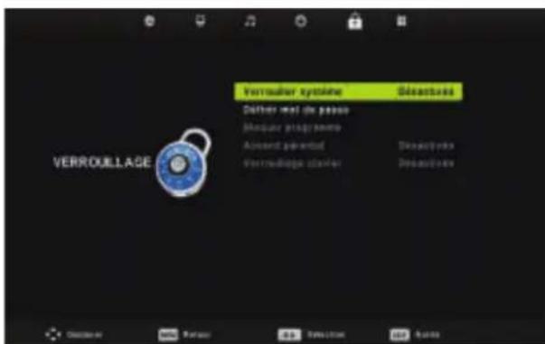 BLAUPUNKT BLA23C157TC - Menu verrouillage - 1