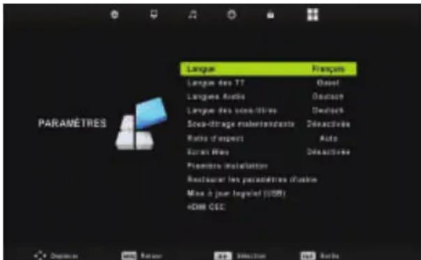 BLAUPUNKT BLA23C157TC - Menu paramètres - 1