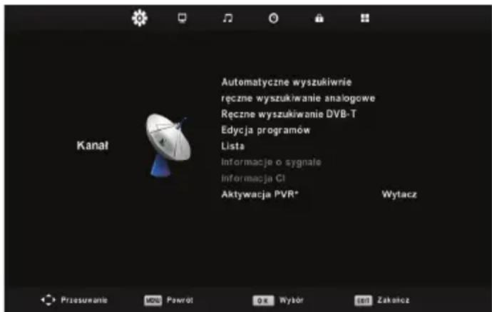 BLAUPUNKT B32C124TC - Menu kanałów - 1