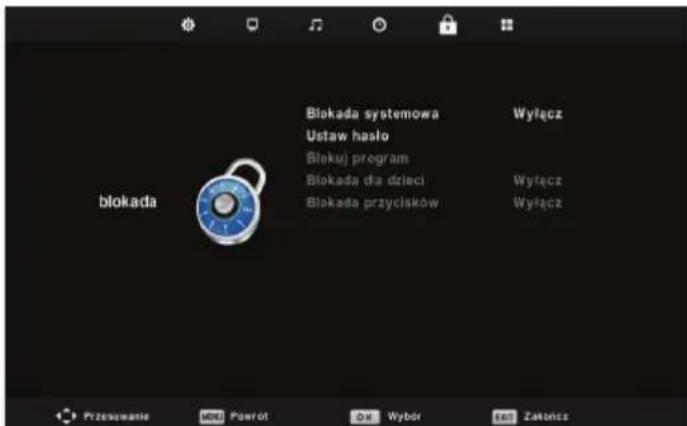 BLAUPUNKT B32C124TC - Menu blokada - 1