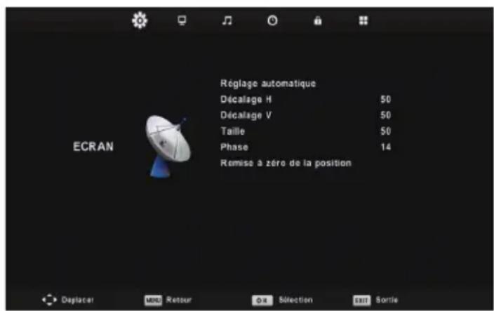 BLAUPUNKT BLA32C124I - Paramètres de l'écran * - 1