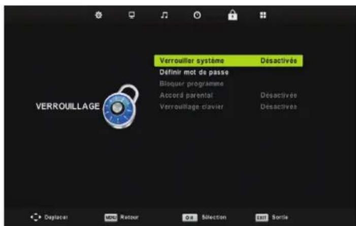 BLAUPUNKT BLA32C124I - Menu de verrouillage - 1