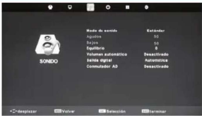 BLAUPUNKT B215A155TCFHDD - Menu de sonido - 1