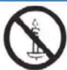 BLAUPUNKT B215A155TCFHDD - Pour empêcher la propagation d'un incendie, gardez toujours les bougies et autres flammes nues à distance de ce produit. - 1