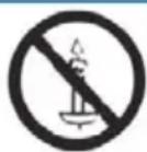 BLAUPUNKT B215A155TCFHDD - Para eliminar o perigo de incéndio nunca deixe velas ou outras fontes de fogo aberto na proximidade do aparelho. - 1